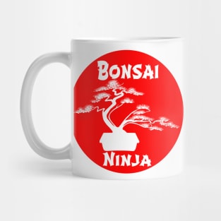 Lettering 'BONSAI NINJA' with bonsai tree Mug